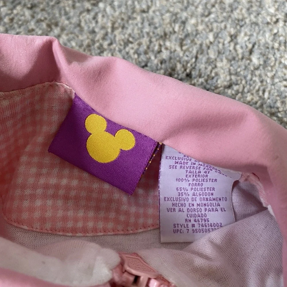 Vintage Disney Winnie The Pooh Piglet Jacket Girls 4T Pink Embroidered
